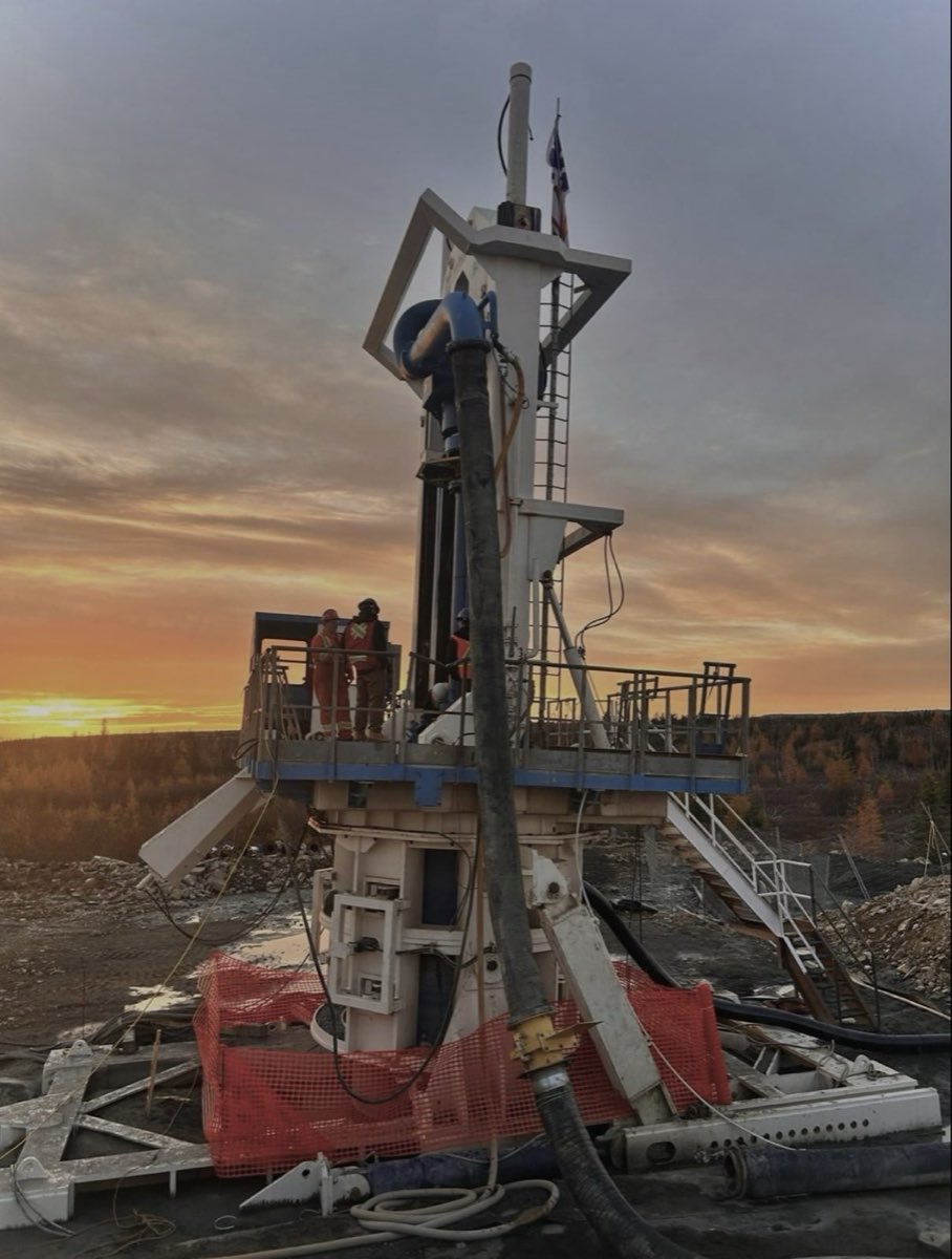 Steering trials on the drill at dusk